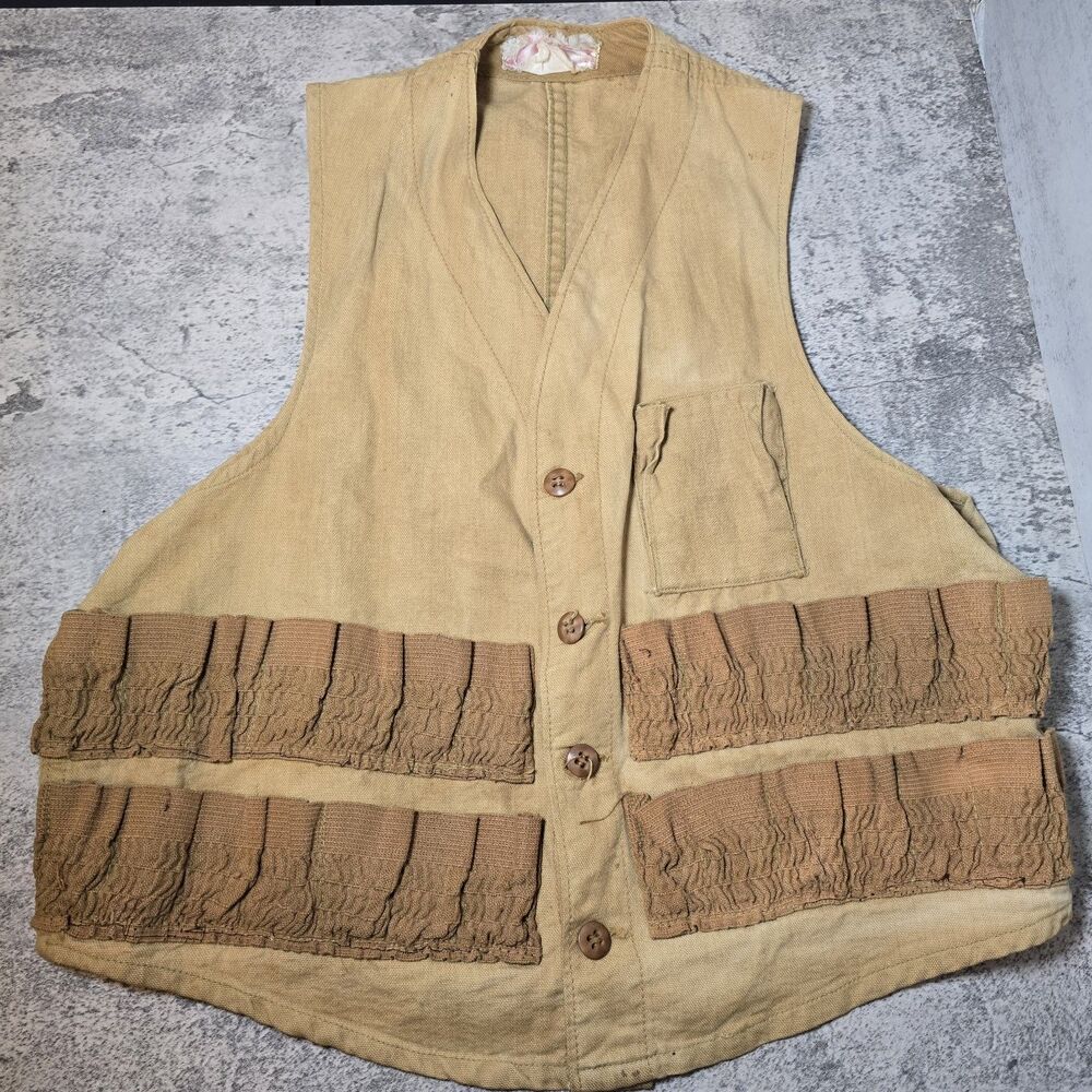 Vtg Hunting Shooting Vest J C Higgins 1940's 1950's Womens Sz 10 Cosplay Safari